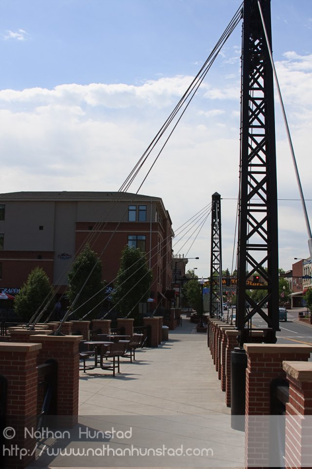 The bridge over Clear Creek in Golden, CO